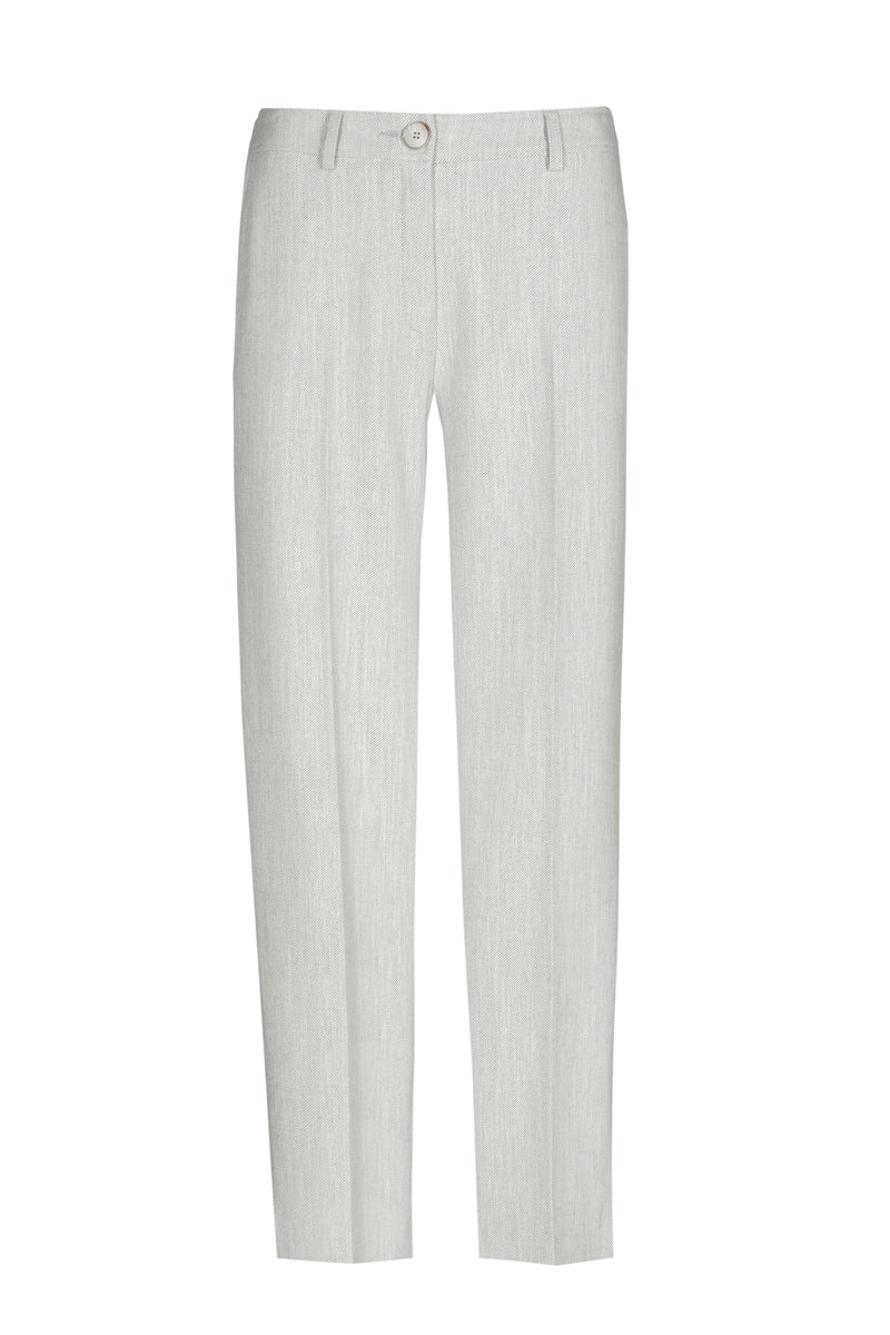 7/8 trousers in grey and elastic at the back of the waist