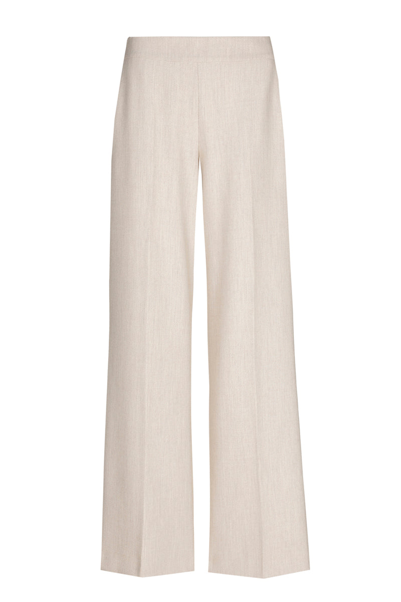 Pantalon large en beige