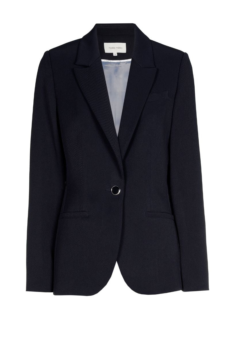 Blazer bleu foncé ajusté pour toutes les occasions
