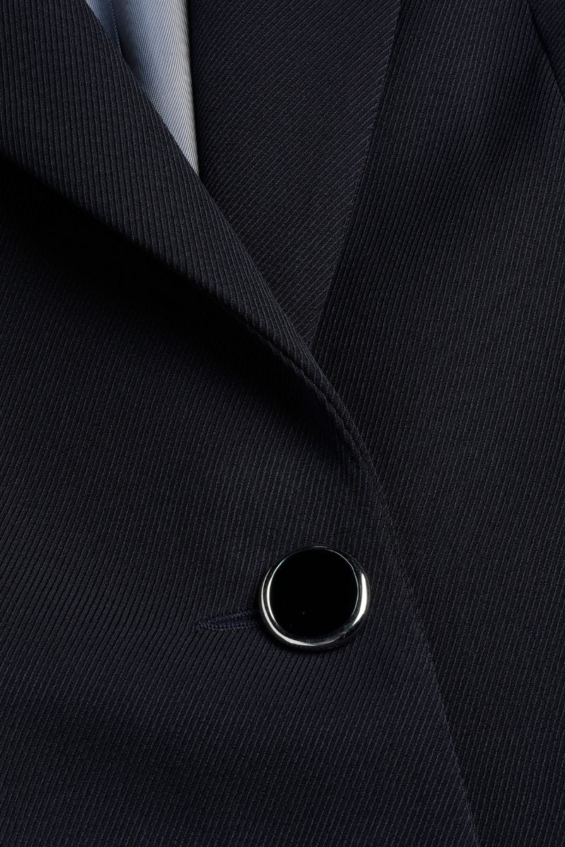 Blazer bleu foncé ajusté pour toutes les occasions